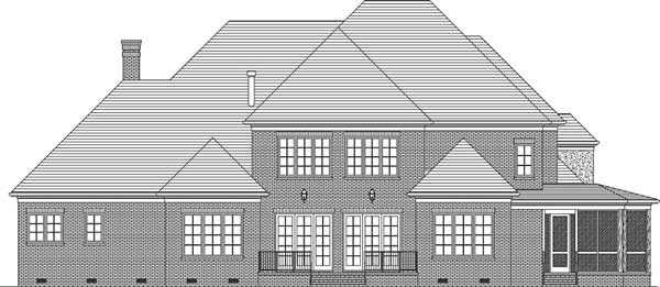 Home Plan Rear Elevation