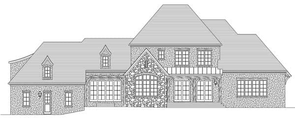 Home Plan Rear Elevation