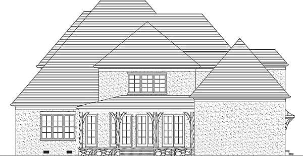 Home Plan Rear Elevation