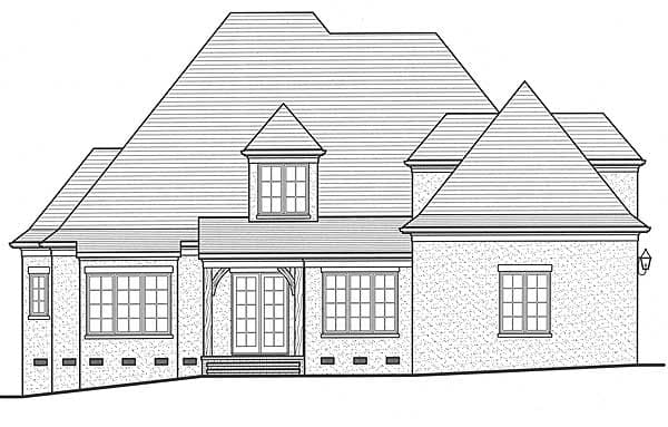 Home Plan Rear Elevation