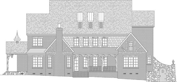 Home Plan Rear Elevation