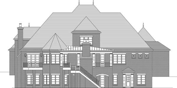 Home Plan Rear Elevation