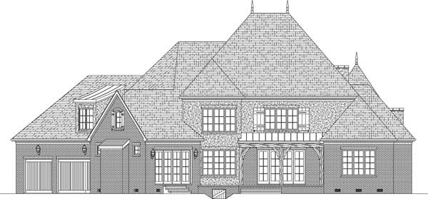 Home Plan Rear Elevation