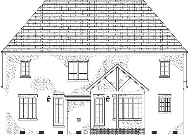 Home Plan Rear Elevation