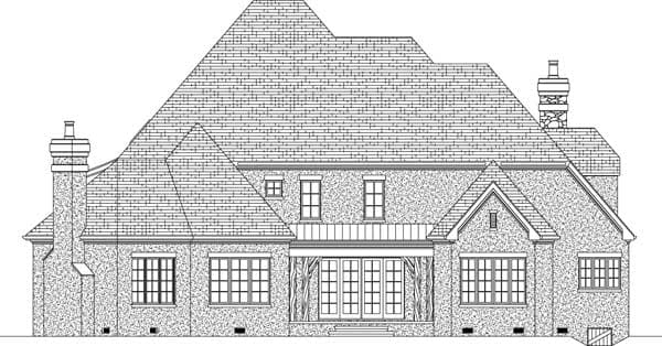 Home Plan Rear Elevation