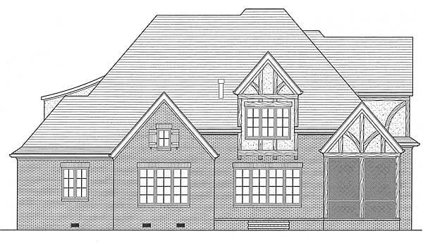 Home Plan Rear Elevation