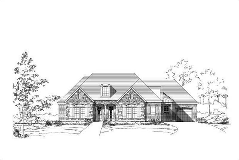 4-Bedroom, 2915 Sq Ft Ranch Home Plan - 156-1027 - Main Exterior