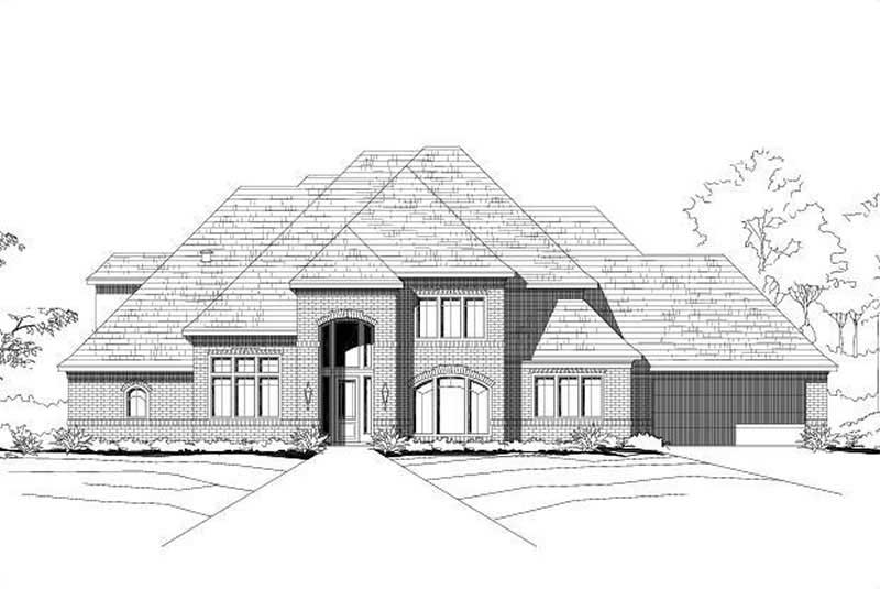 4-Bedroom, 4824 Sq Ft Luxury Home Plan - 156-1041 - Main Exterior