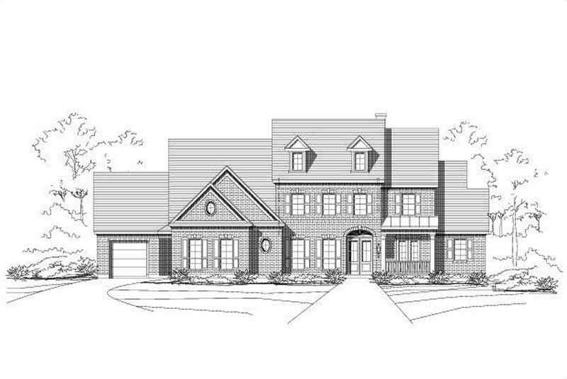 4-Bedroom, 5250 Sq Ft Luxury Home Plan - 156-1042 - Main Exterior