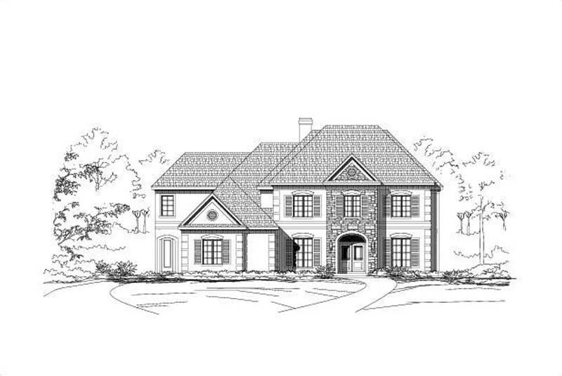 5-Bedroom, 5355 Sq Ft Luxury Home Plan - 156-1044 - Main Exterior