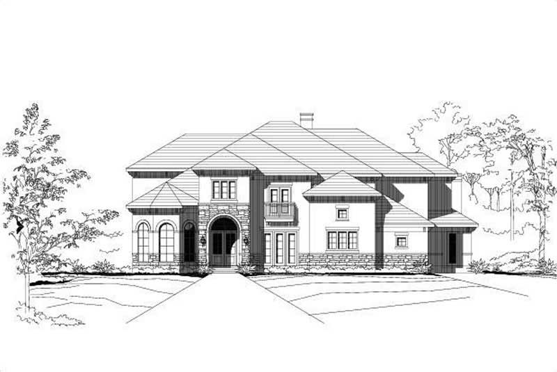 5-Bedroom, 5503 Sq Ft Spanish Home Plan - 156-1069 - Main Exterior