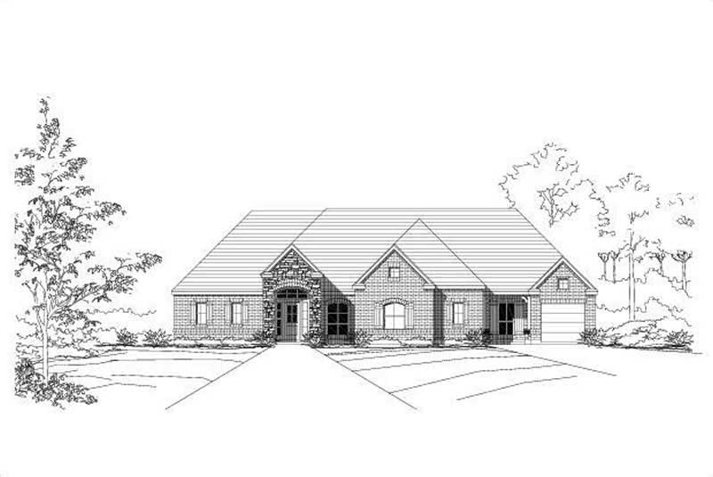 3-Bedroom, 2506 Sq Ft Country House Plan - 156-1087 - Front Exterior