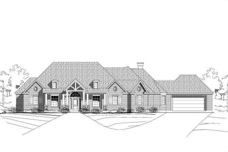 4-Bedroom, 2930 Sq Ft Country House Plan - 156-1088 - Front Exterior