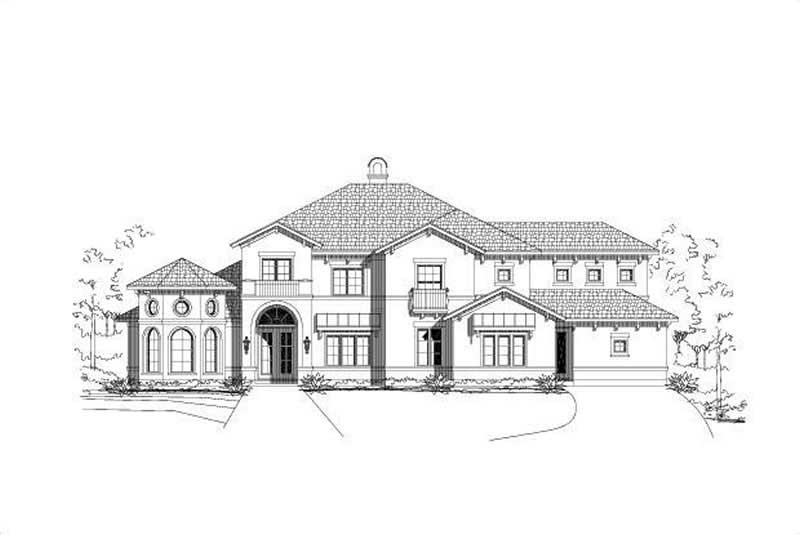 5-Bedroom, 4710 Sq Ft Mediterranean House Plan - 156-1103 - Front Exterior