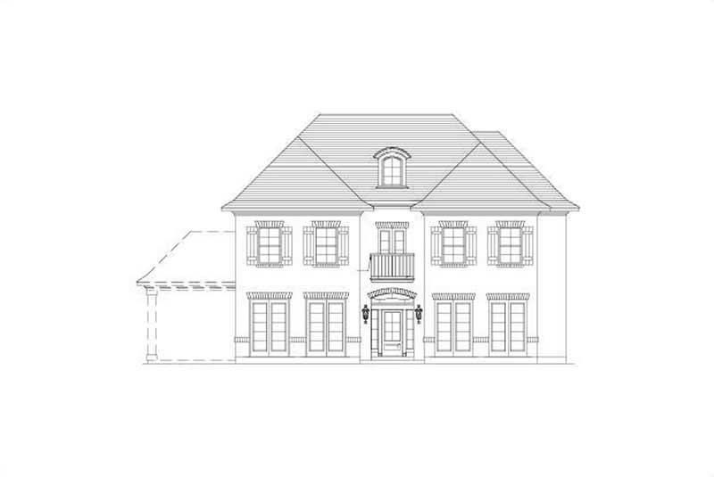 5-Bedroom, 4118 Sq Ft French House Plan - 156-1131 - Front Exterior