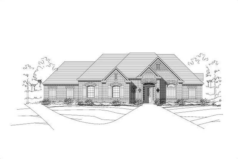 4-Bedroom, 3061 Sq Ft Ranch Home Plan - 156-1160 - Main Exterior