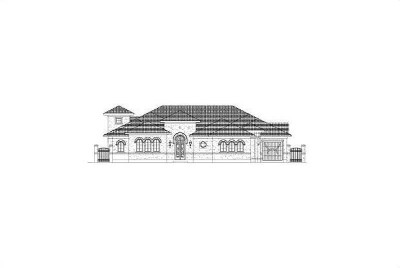 4-Bedroom, 4124 Sq Ft Mediterranean House Plan - 156-1190 - Front Exterior