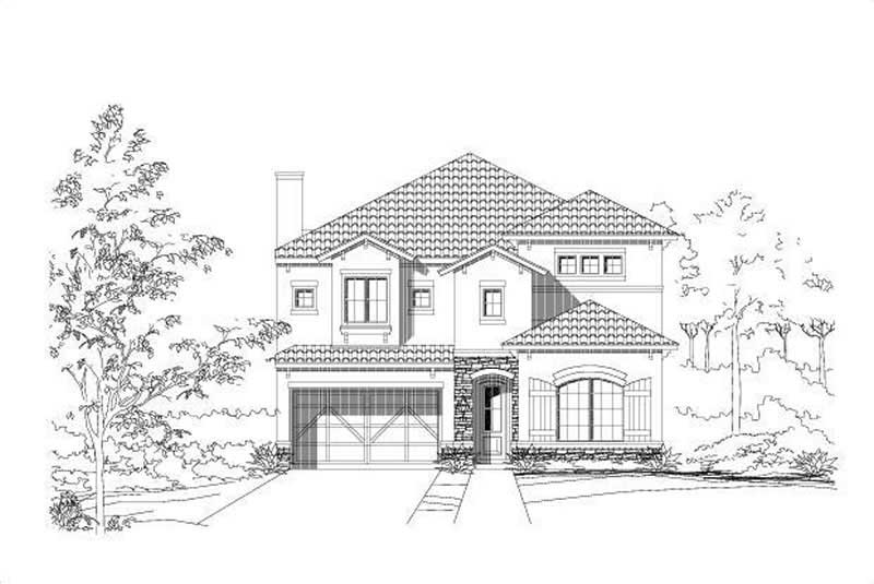 3-Bedroom, 3624 Sq Ft Mediterranean Home Plan - 156-1245 - Main Exterior