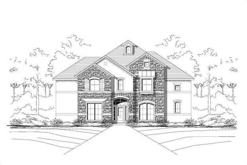 4-Bedroom, 3923 Sq Ft Luxury Home Plan - 156-1247 - Main Exterior