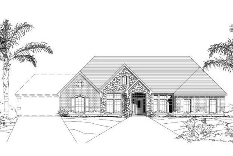 4-Bedroom, 3311 Sq Ft Luxury House Plan - 156-1257 - Front Exterior