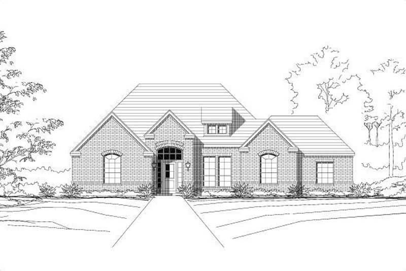 4-Bedroom, 2052 Sq Ft Traditional Home Plan - 156-1283 - Main Exterior