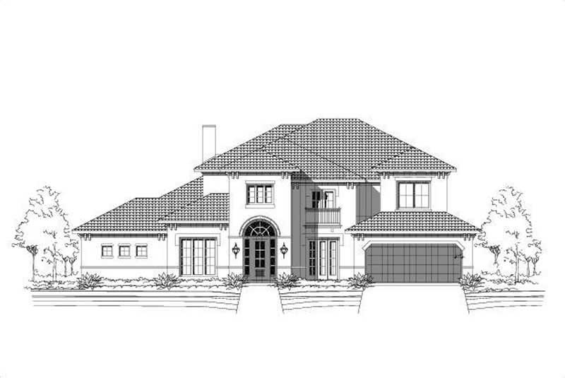 5-Bedroom, 4642 Sq Ft Mediterranean House Plan - 156-1287 - Front Exterior