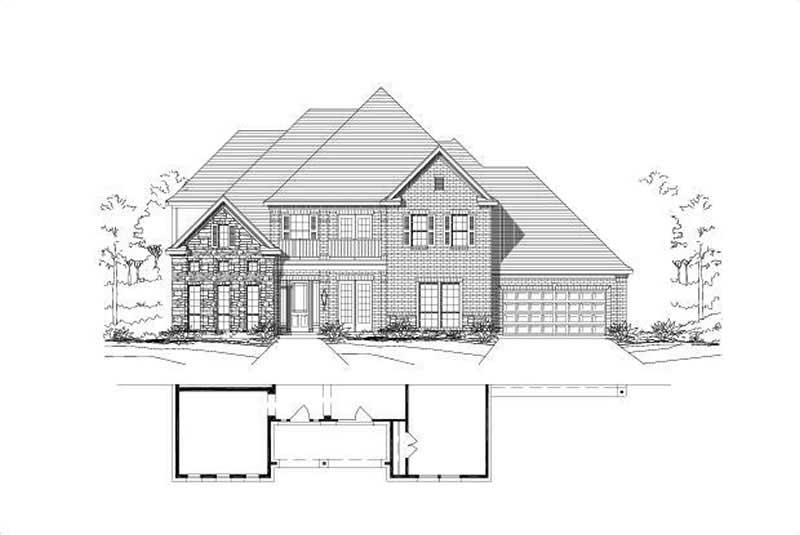 5-Bedroom, 4525 Sq Ft Luxury Home Plan - 156-1301 - Main Exterior