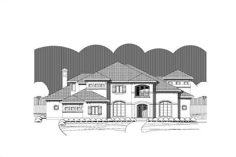 4-Bedroom, 6272 Sq Ft Luxury House Plan - 156-1313 - Front Exterior