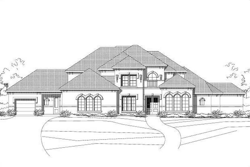 5-Bedroom, 4701 Sq Ft Mediterranean House Plan - 156-1340 - Front Exterior