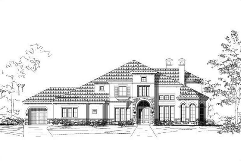 5-Bedroom, 5179 Sq Ft Home Plan - 156-1343 - Main Exterior