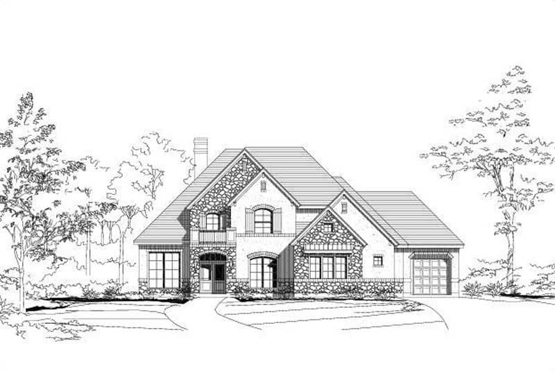 4-Bedroom, 3686 Sq Ft Country Home Plan - 156-1356 - Main Exterior