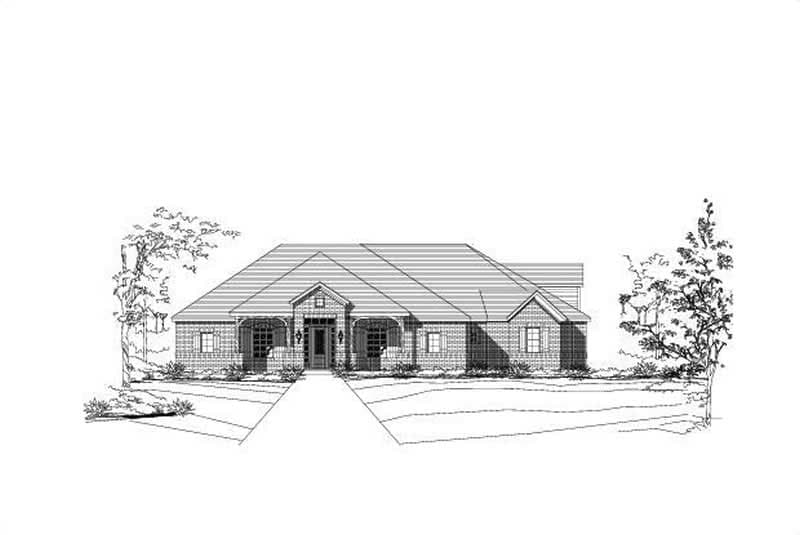 4-Bedroom, 3675 Sq Ft Luxury House Plan - 156-1380 - Front Exterior