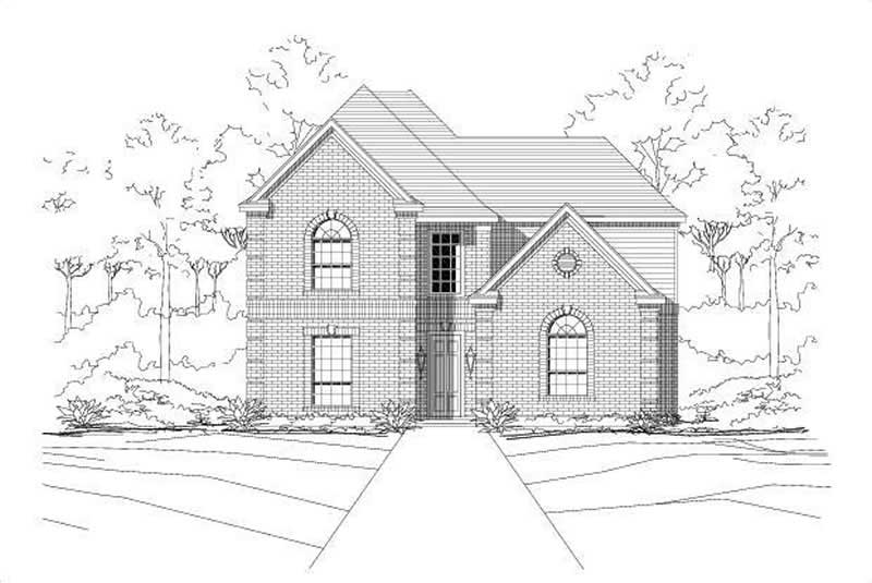 4-Bedroom, 2713 Sq Ft French House Plan - 156-1395 - Front Exterior