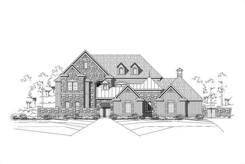 5-Bedroom, 5364 Sq Ft Luxury House Plan - 156-1424 - Front Exterior