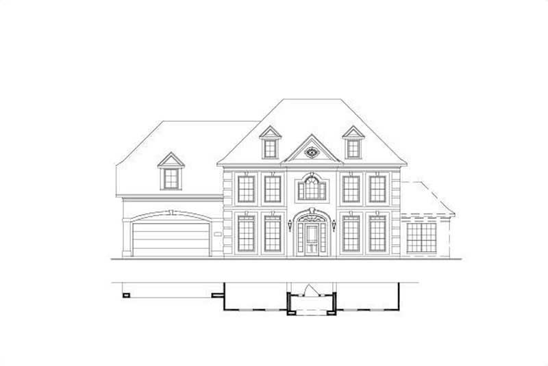 5-Bedroom, 4029 Sq Ft Luxury House Plan - 156-1444 - Front Exterior