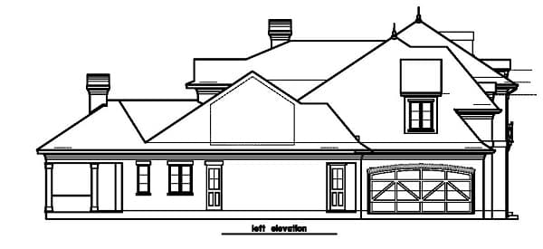 Home Plan Left Elevation