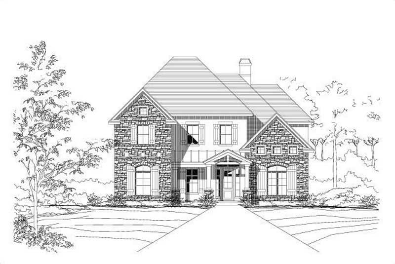 5-Bedroom, 4032 Sq Ft Country Home Plan - 156-1460 - Main Exterior