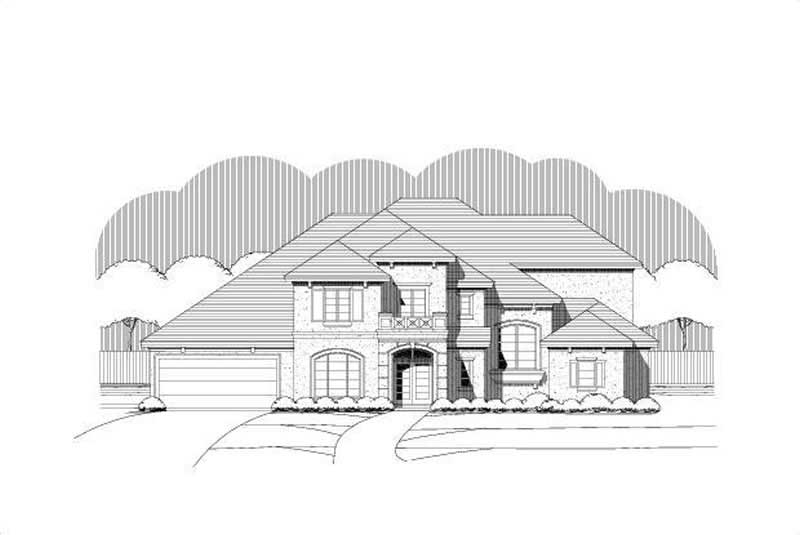4-Bedroom, 4454 Sq Ft Mediterranean Home Plan - 156-1461 - Main Exterior
