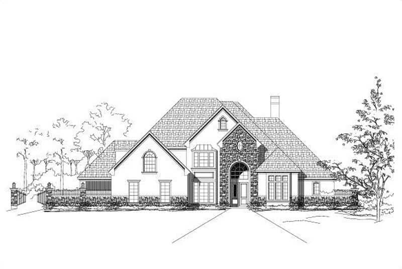 4-Bedroom, 5527 Sq Ft Luxury Home Plan - 156-1504 - Main Exterior