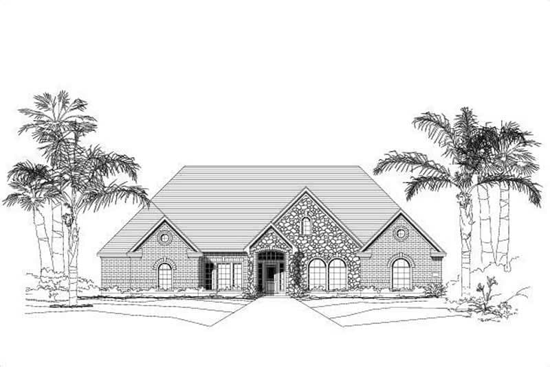3-Bedroom, 4130 Sq Ft Luxury House Plan - 156-1560 - Front Exterior