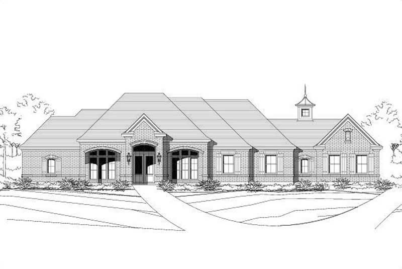 3-Bedroom, 3013 Sq Ft Ranch Home Plan - 156-1567 - Main Exterior