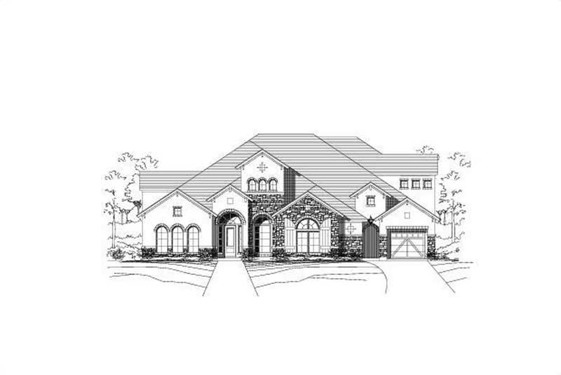 4-Bedroom, 4943 Sq Ft Southern Home Plan - 156-1586 - Main Exterior