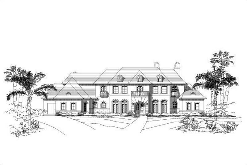 5-Bedroom, 8164 Sq Ft Luxury Home Plan - 156-1670 - Main Exterior