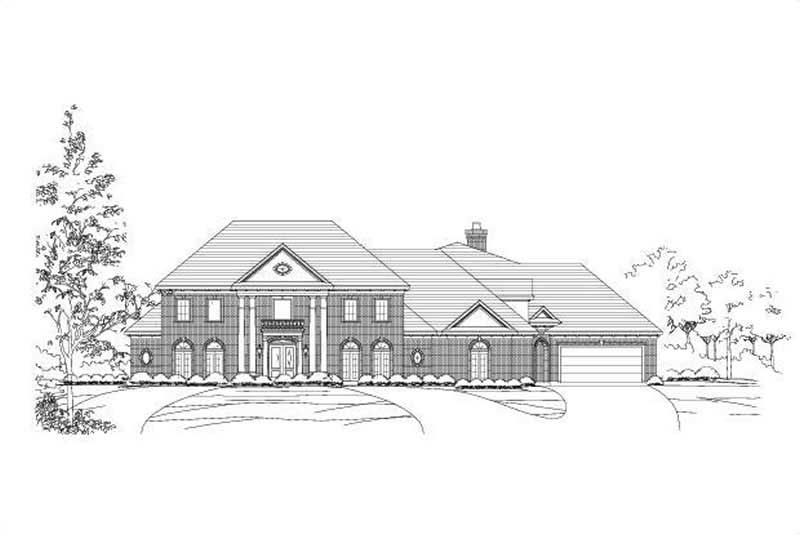 4-Bedroom, 4963 Sq Ft Luxury Home Plan - 156-1682 - Main Exterior