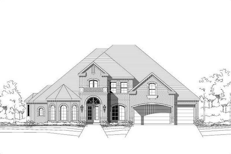 5-Bedroom, 4558 Sq Ft Luxury Home Plan - 156-1696 - Main Exterior