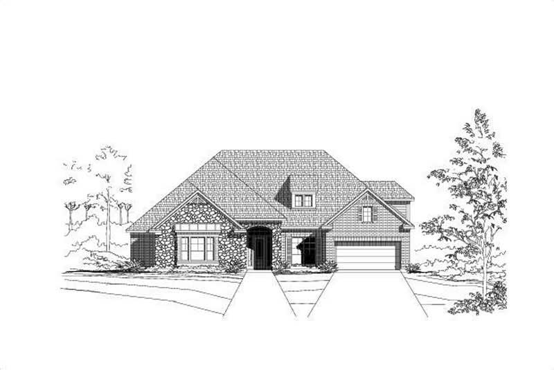 4-Bedroom, 3801 Sq Ft Luxury House Plan - 156-1703 - Front Exterior