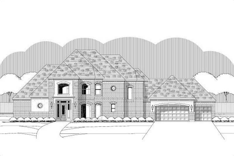 4-Bedroom, 3983 Sq Ft Luxury Home Plan - 156-1717 - Main Exterior