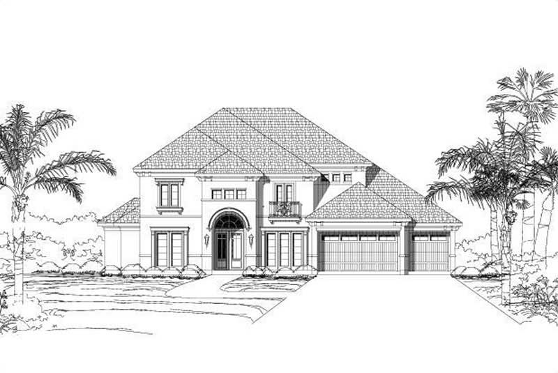 5-Bedroom, 4172 Sq Ft Mediterranean House Plan - 156-1728 - Front Exterior