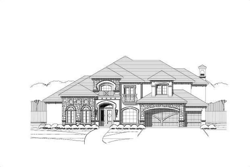5-Bedroom, 5296 Sq Ft Luxury Home Plan - 156-1751 - Main Exterior
