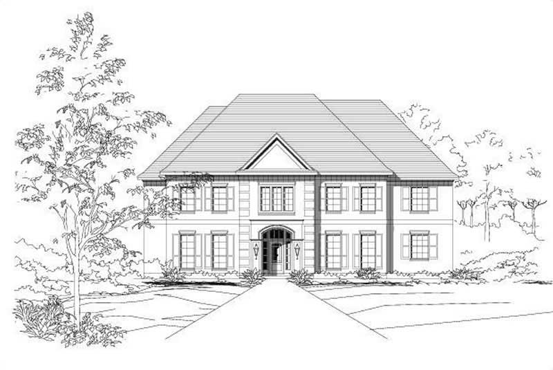 5-Bedroom, 4822 Sq Ft Luxury Home Plan - 156-1756 - Main Exterior